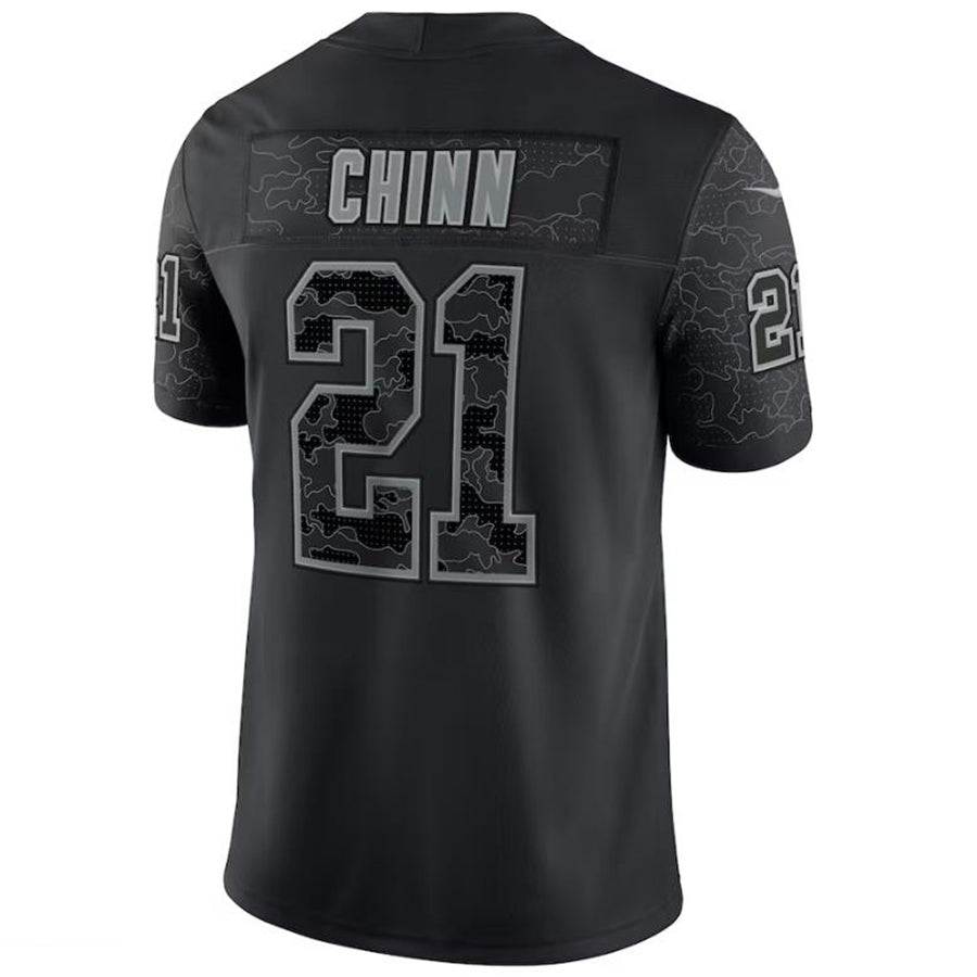 C.Panthers #21 Jeremy Chinn Black Stitched Player Game Limited Football Jerseys football jersey product view 1