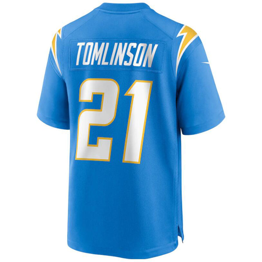 #21 LaDainian Tomlinson Player LA.Chargers Blue Game Football Jerseys football jersey product view 1