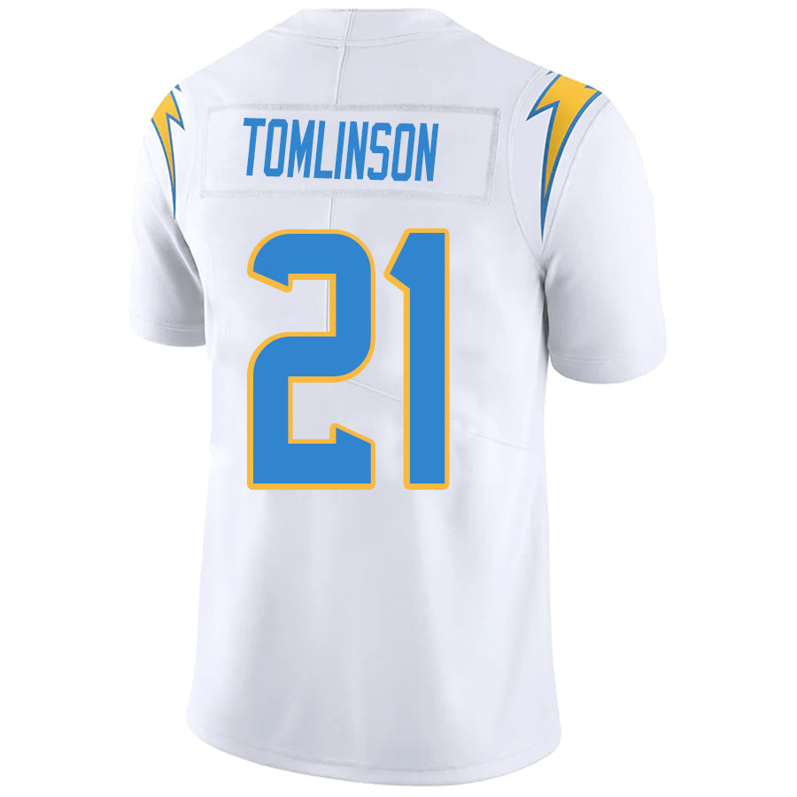 #21 LaDainian Tomlinson Player LA.Chargers White Game Football Jerseys football jersey product view 1