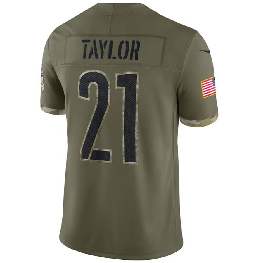 W.Commanders #21 Sean Taylor Olive 2022 Salute To Service Retired Player Game Football Jerseys football jersey product view 1