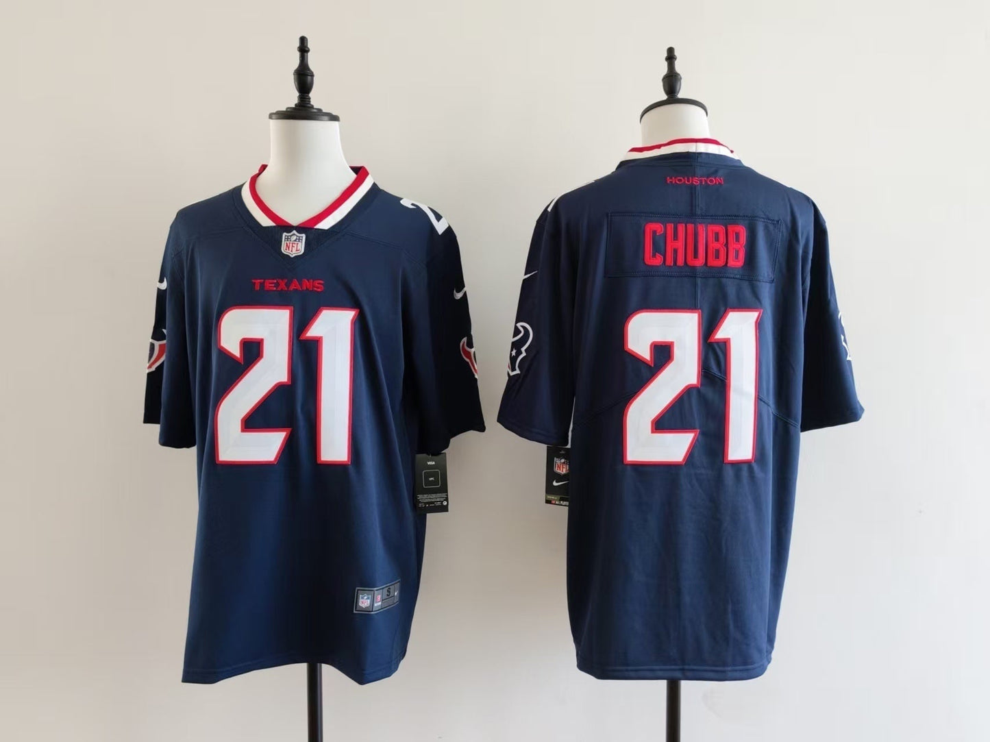 Men's Houston Texans Nick Chubb Jersey-Blue football jersey product view 1