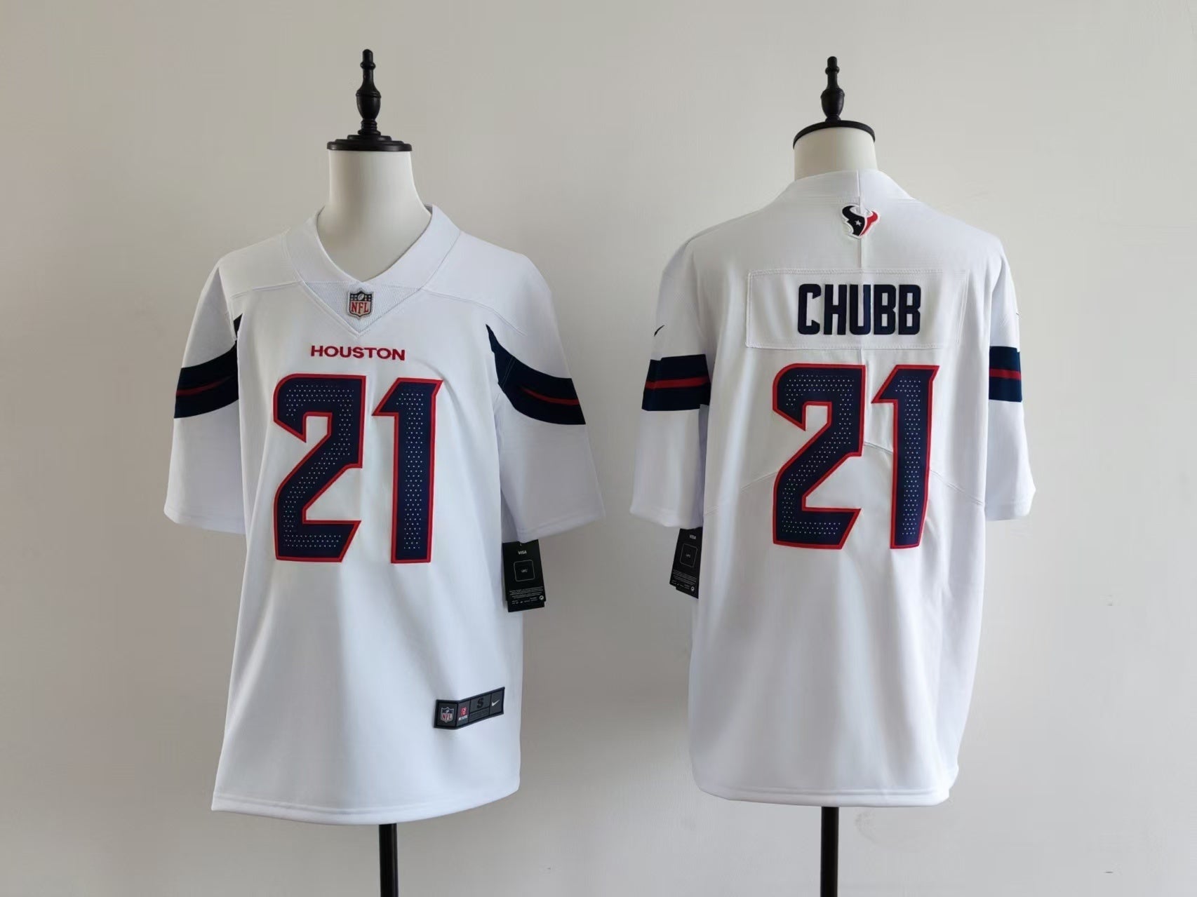 Men's Houston Texans Nick Chubb Jersey-White football jersey product view 1