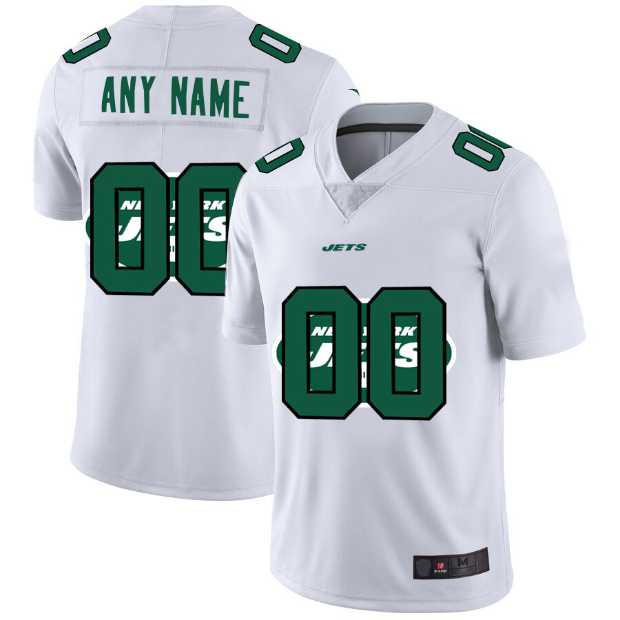 Custom1 New York Jets White Team Big Logo Vapor Untouchable Limited Jersey1 American Stitched Jersey1 Football Jerseys football jersey product view 1