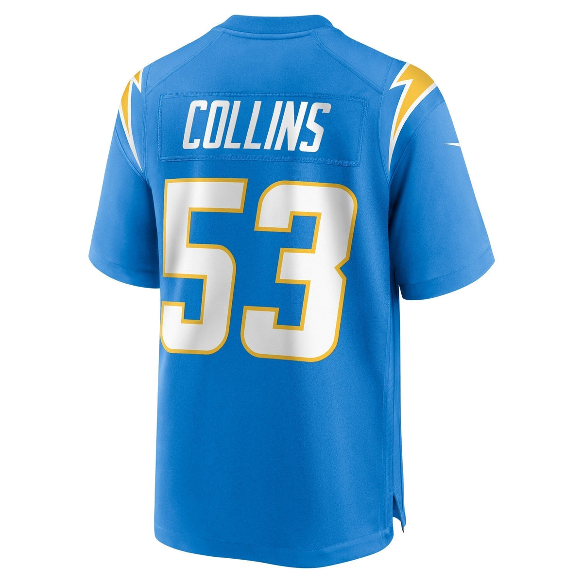 Chris Collins Los Angeles Chargers Nike Team Game Jersey - Powder Blue football jersey product view 3