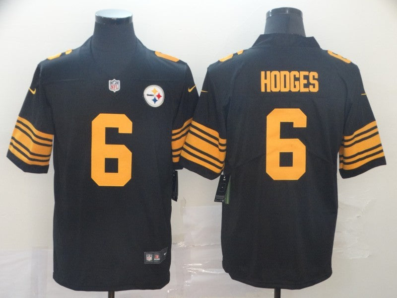 Men's Pittsburgh Steelers Devlin Hodges #6 Black Alternate Legend Jersey1 football jersey product view 1