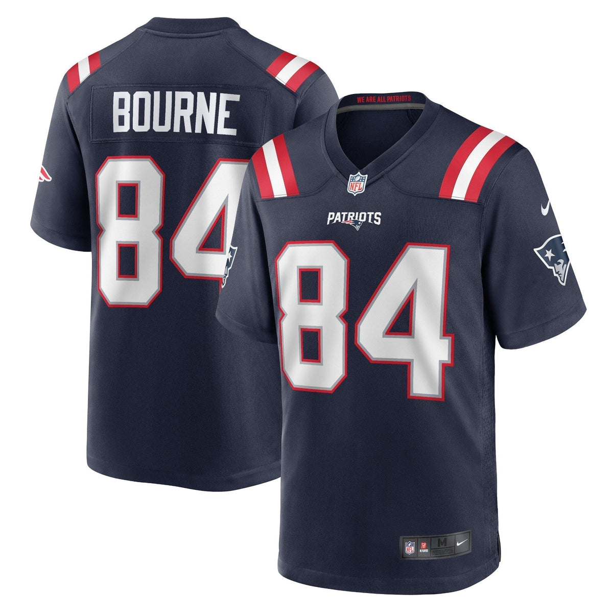 Kendrick Bourne New England Patriots Nike Game Jersey - Navy football jersey product view 1