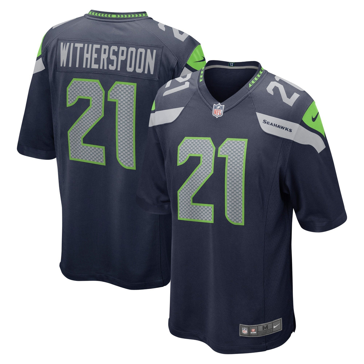 Devon Witherspoon Seattle Seahawks Nike 2023 NFL Draft First Round Pick Game Jersey - College Navy football jersey product view 1