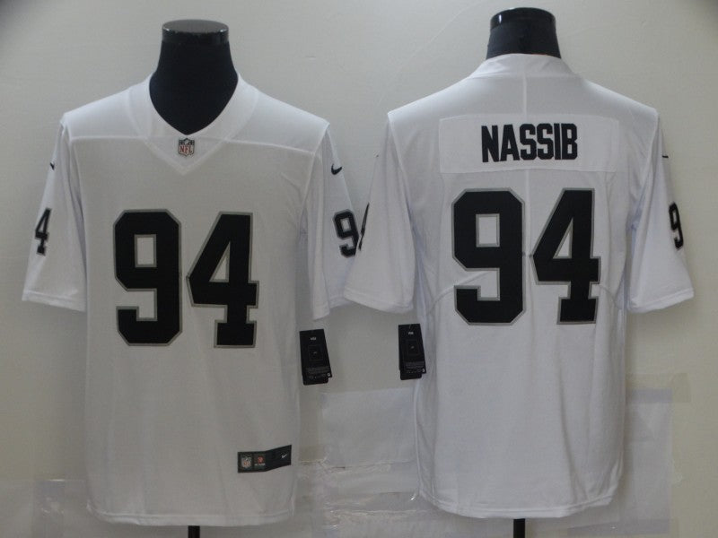 Men's Las Vegas Raiders Carl Nassib #94 White Game Jersey1 football jersey product view 1