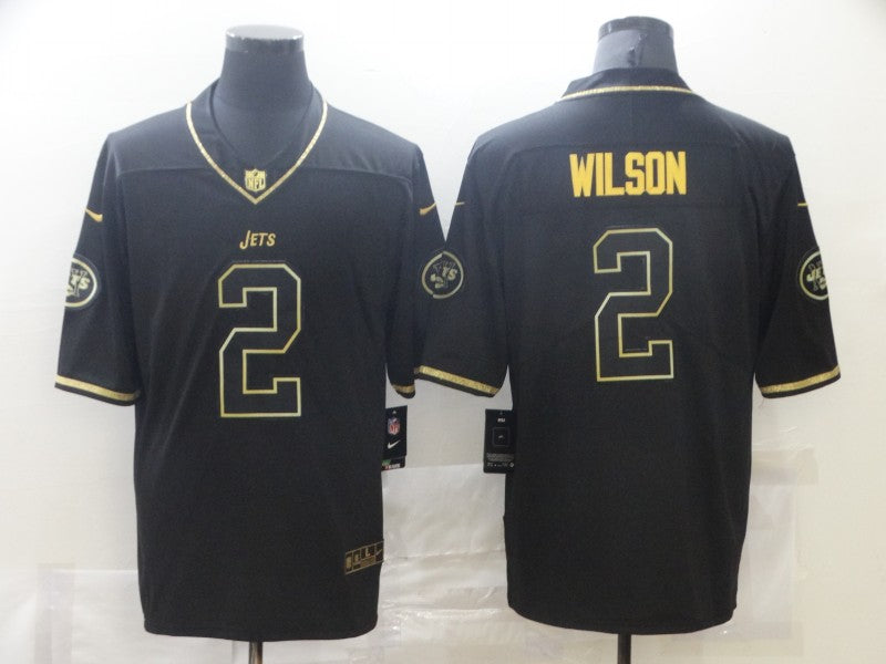 Men's New York Jets Zach Wilson #2 Black Game Jersey1 football jersey product view 1