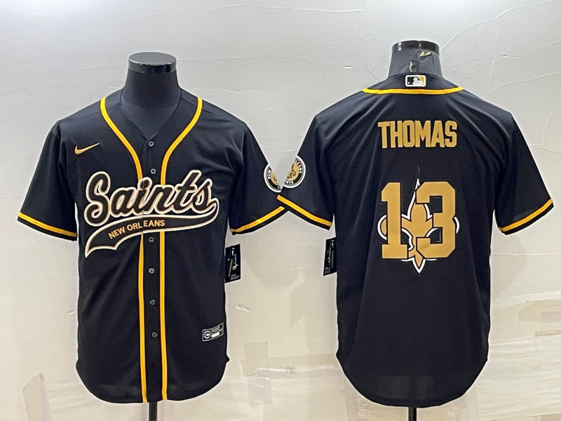Men's New Orleans Saints Michael Thomas #13 Black Player Jersey1 Joint Edition football jersey product view 1