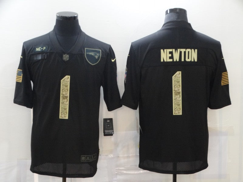 Men's New England Patriots Cam Newton #1 Black Player Game Jersey1 football jersey product view 1