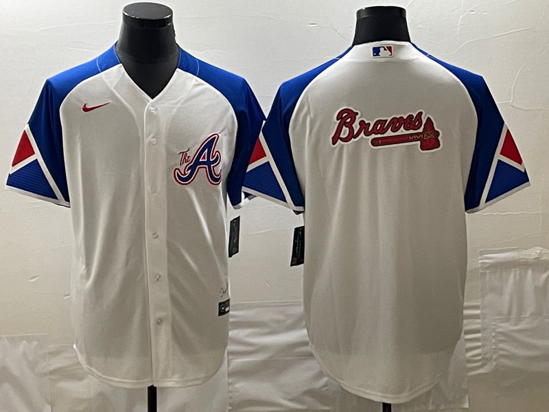 Men's Atlanta Braves Nike White 2023 City Connect Replica Jersey1 baseball jersey product view 1