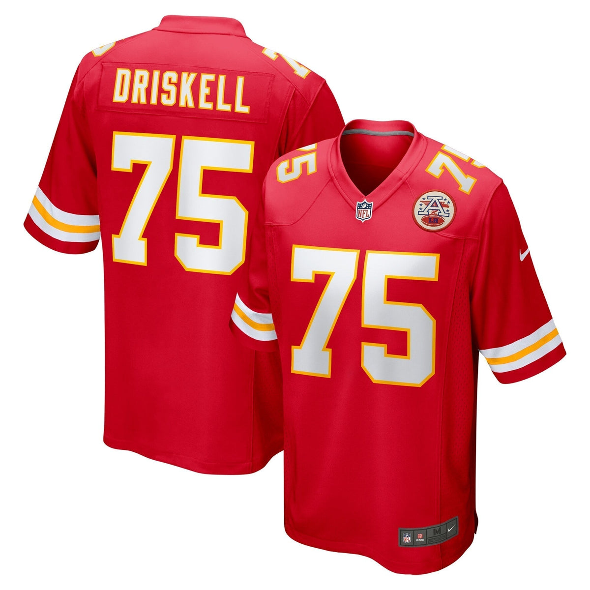 Ethan Driskell Kansas City Chiefs Nike Game Jersey - Red football jersey product view 1