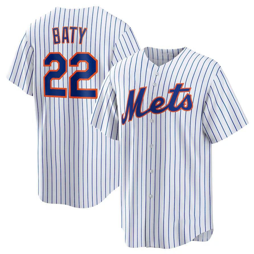 New York Mets #22 Brett Baty White Home Replica Player Jersey Baseball Jerseys baseball jersey product view 1