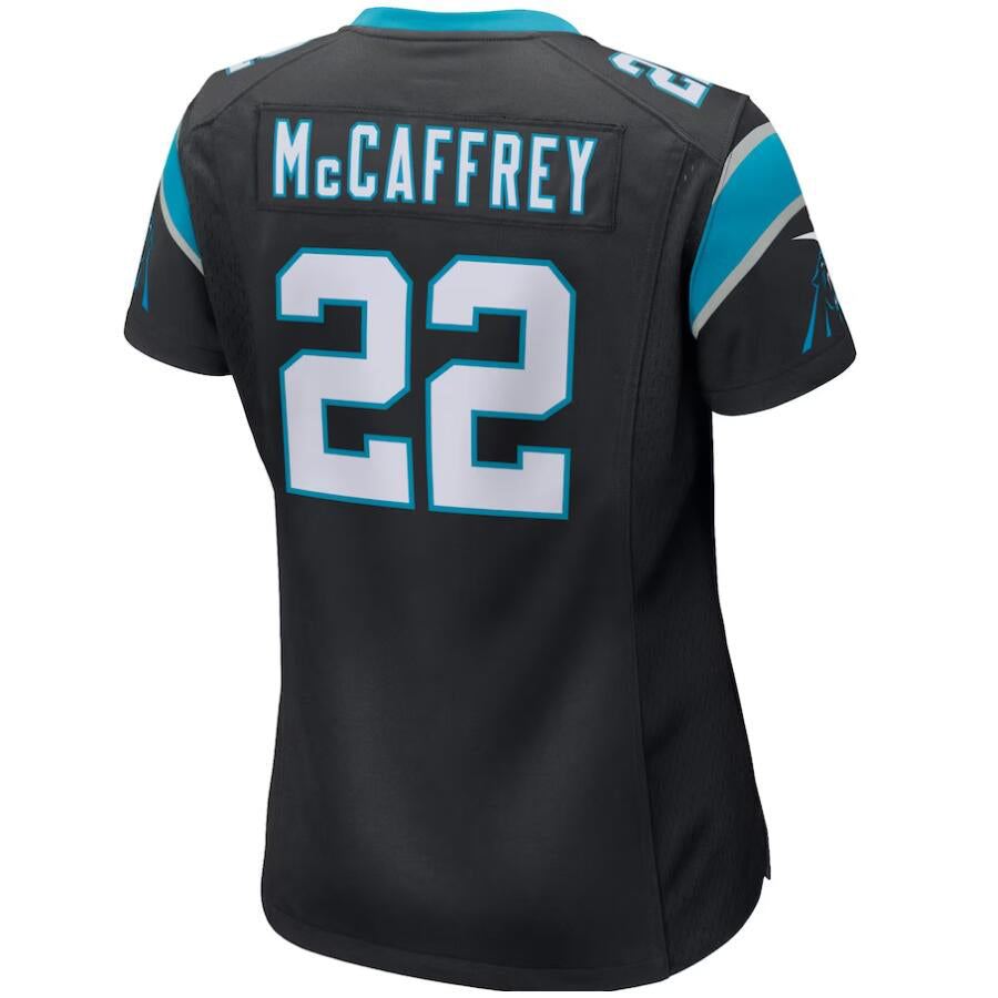 C.Panthers #22 Christian McCaffrey Black Stitched Player Vapor Game Football Jerseys football jersey product view 1