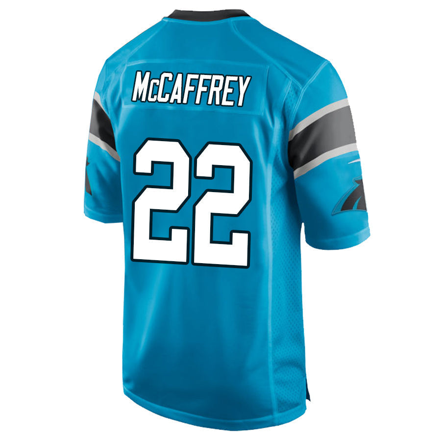 C.Panthers #22 Christian McCaffrey Blue Stitched Player Game Football Jerseys football jersey product view 1