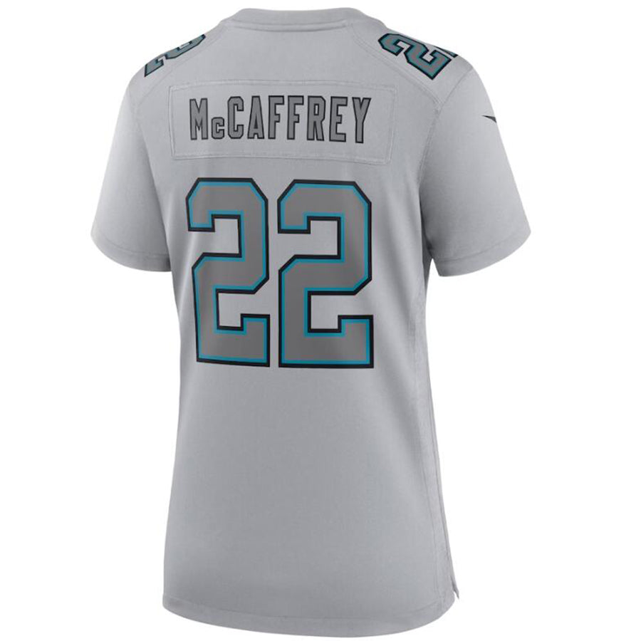 C.Panthers #22 Christian McCaffrey Gray Atmosphere Fashion Game Football Jerseys football jersey product view 1