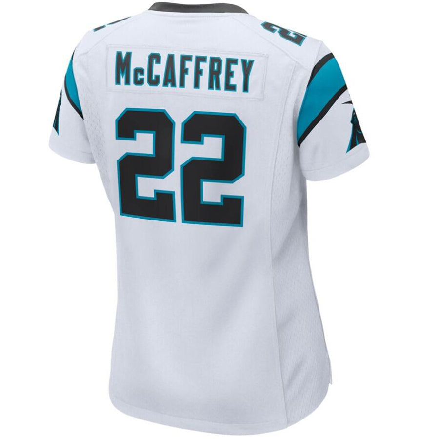 C.Panthers #22 Christian McCaffrey White Player Game Football Jerseys football jersey product view 1