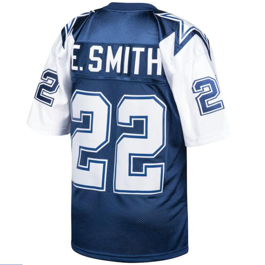 D.Cowboys #22 Emmitt Smith Navy 1995 Authentic Retired Player Game Football Jerseys football jersey product view 1