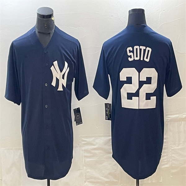 Los Angeles Dodgers #22 Juan Soto Navy Blue Home Authentic Patch Jersey Baseball Jerseys baseball jersey product view 1
