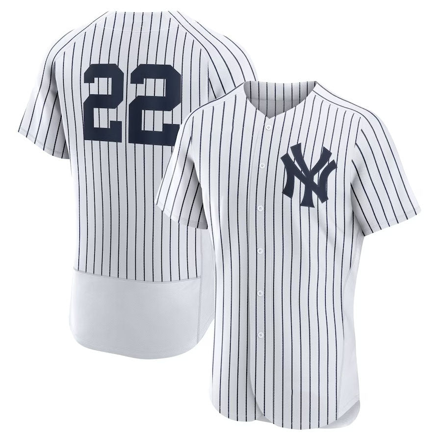 New York Yankees #22 Juan Soto Home Authentic Player Jersey ¨C White Stitches Baseball Jerseys baseball jersey product view 1