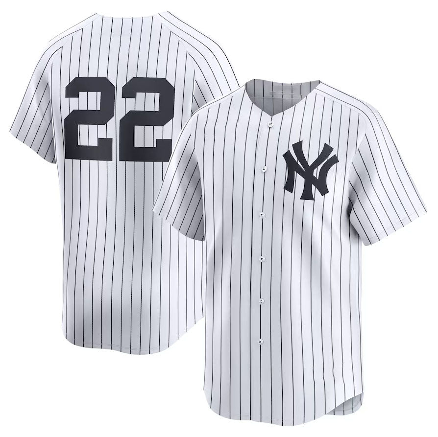 New York Yankees #22 Juan Soto Home Limited Player Jersey - White Stitches Baseball Jerseys baseball jersey product view 1
