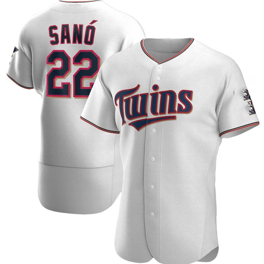 Minnesota Twins #22 Miguel Sano White Home Limited Player Baseball Jersey baseball jersey product view 1