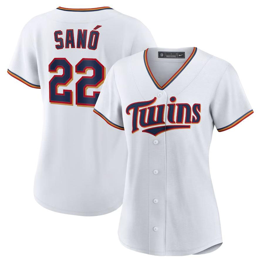 Minnesota Twins #22 Miguel Sano White Home Limited Player Baseball Jersey baseball jersey product view 1