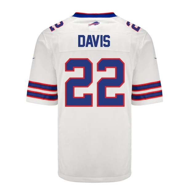 B.Bills #22 Ray Davis White Player Game Jersey -American Stitched Football Jerseys football jersey product view 1