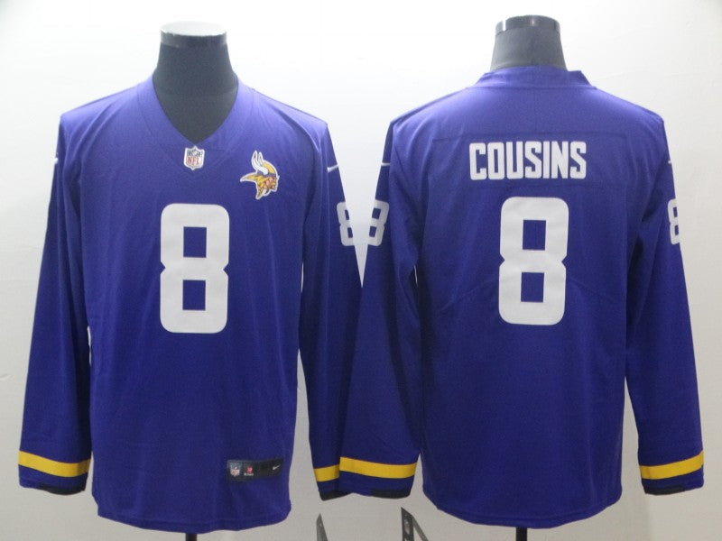 Men's Minnesota Vikings Kirk Cousins #8 Purple Game Player Jersey1 football jersey product view 1
