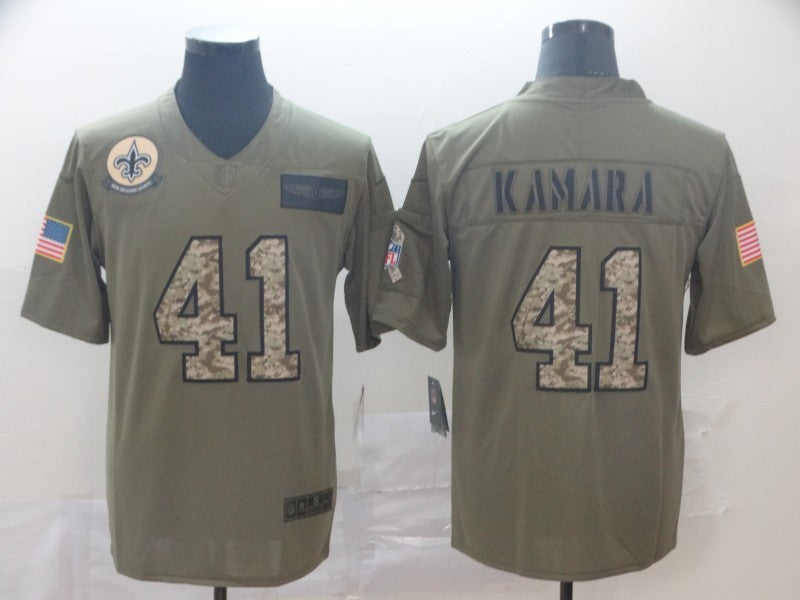 Men's New Orleans Saints Alvin Kamara #41 Brown Alternate Game Jersey1 football jersey product view 1