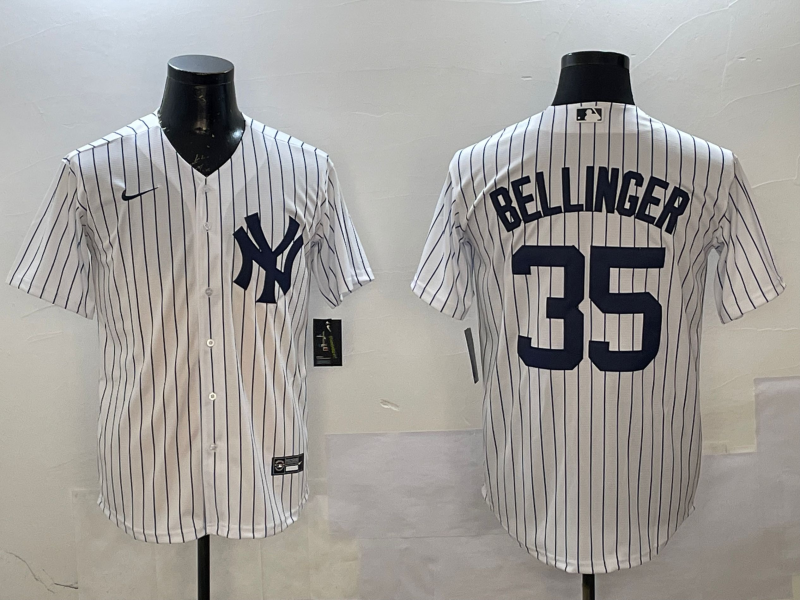 Men's New York Yankees Cody Bellinger #35 White Home Replica Player Jersey baseball jersey product view 1