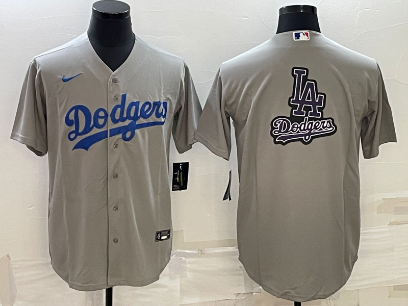 Men's Los Angeles Dodgers Gray Replica Baseball Jersey1 baseball jersey product view 1