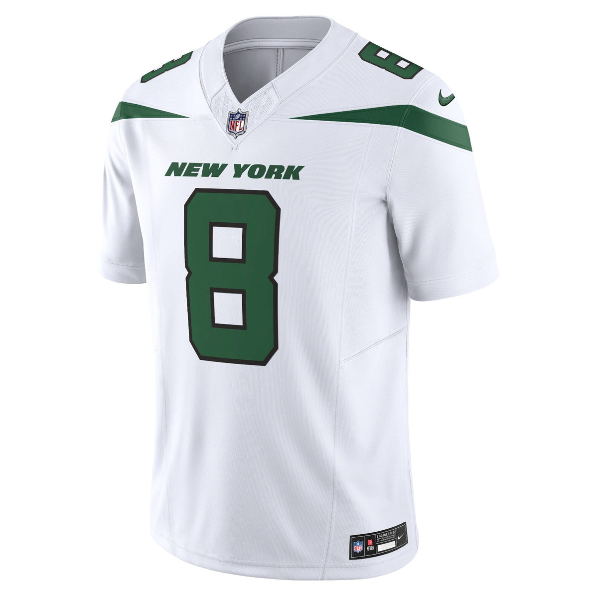 Aaron Rodgers New York Jets Nike Vapor F.U.S.E. Limited Jersey - Spotlight White football jersey product view 2