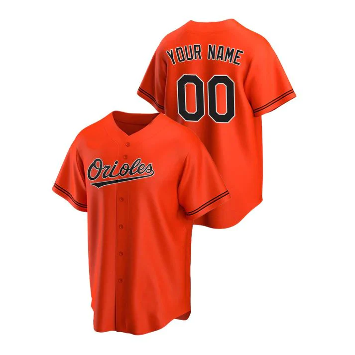 Men's Baltimore Orioles Orange Replica Custom Jersey1 baseball jersey product view 1