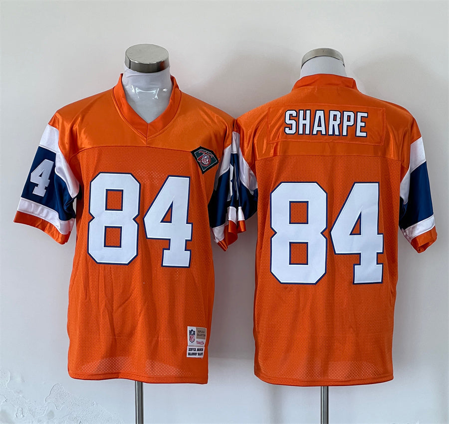 Men's Denver Broncos Shannon Sharpe Orange Legacy Replica Jersey1 football jersey product view 1