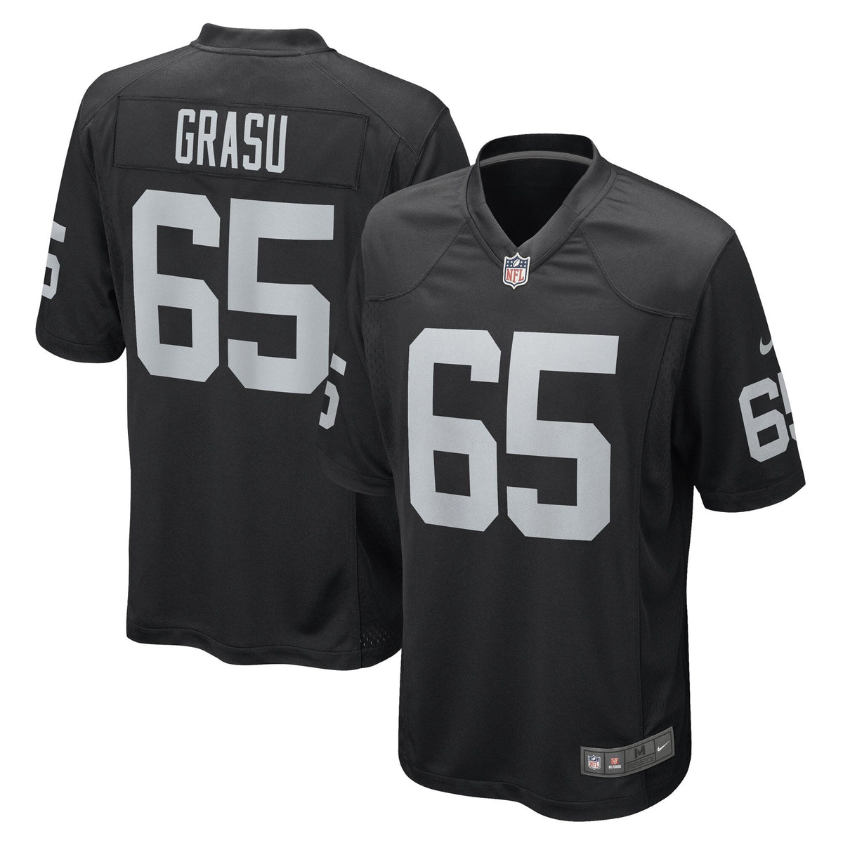 Hroniss Grasu Las Vegas Raiders Nike Game Jersey - Black football jersey product view 1