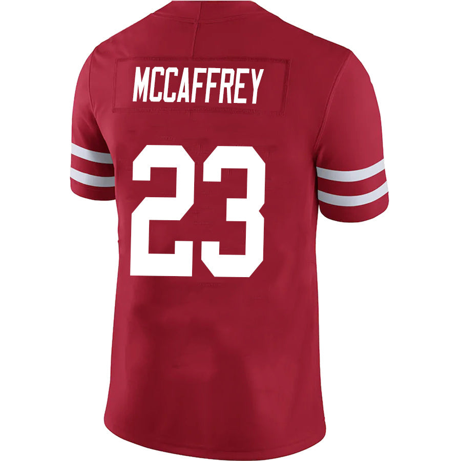 #23 Christian McCaffrey Player SF.49ers Red Stitched Game Football Jerseys football jersey product view 1