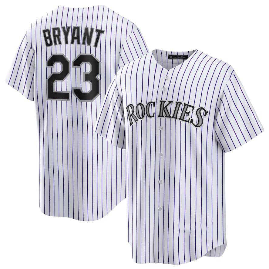Colorado Rockies #23 Kris Bryant White Home Replica Player Name Jersey Baseball Jerseys baseball jersey product view 1