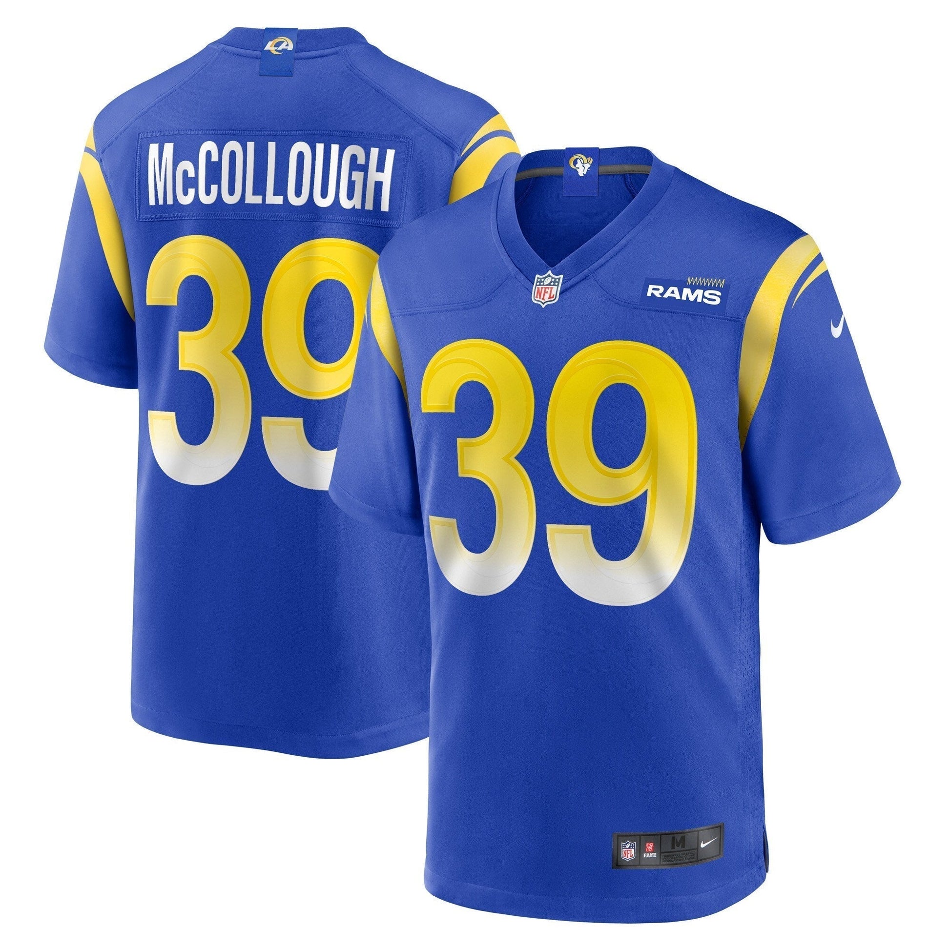 Jaylen McCollough Los Angeles Rams Nike Game Jersey - Royal football jersey product view 1