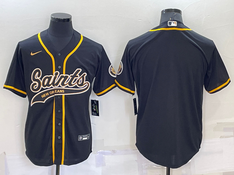 Men's New Orleans Saints Black Blank Jersey1 football jersey product view 1