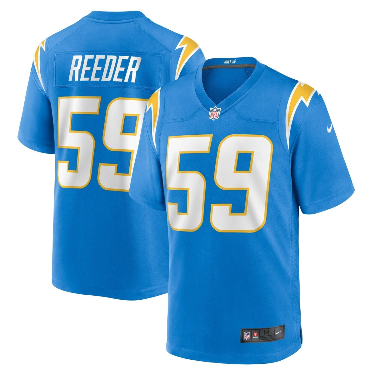 Troy Reeder Los Angeles Chargers Nike Team Game Jersey - Powder Blue football jersey product view 1