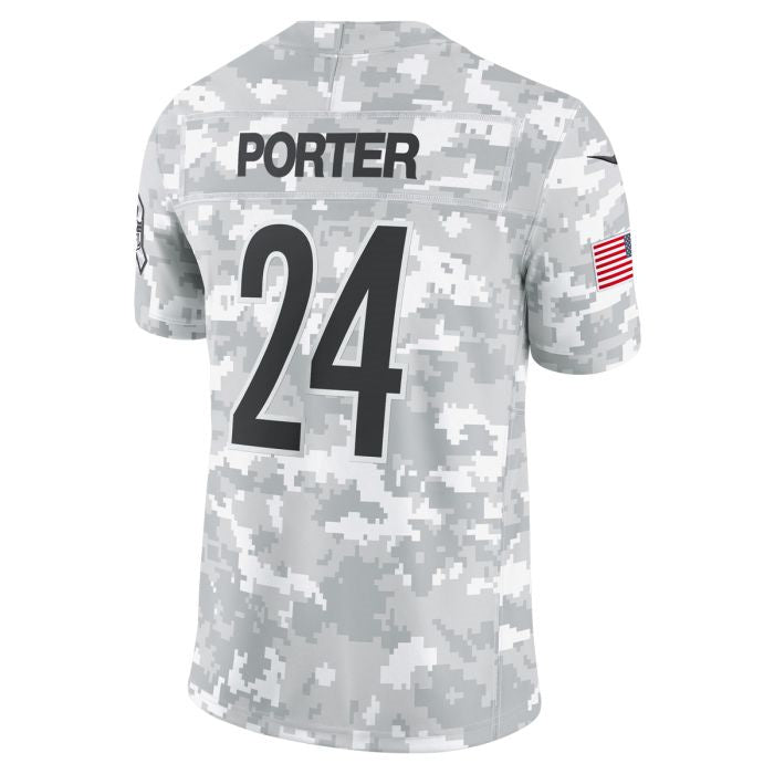 P.Steelers #24 Joey Porter Jr. Player Arctic Camo Salute to Service Limited Stitched American Football Jerseys football jersey product view 1