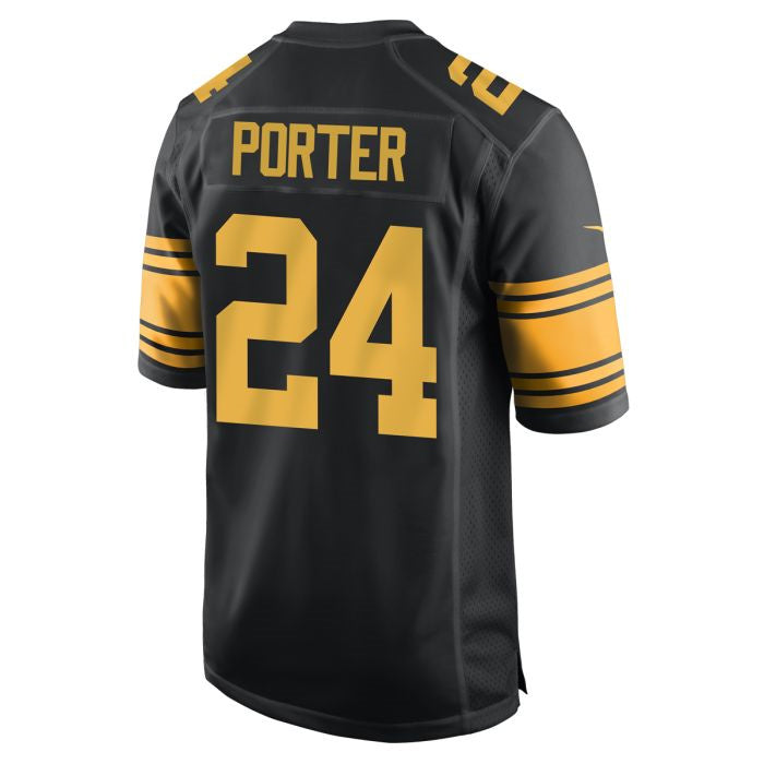 P.Steelers #24 Joey Porter Jr. Player Replica Color Rush Black Stitched American Football Jerseys football jersey product view 1