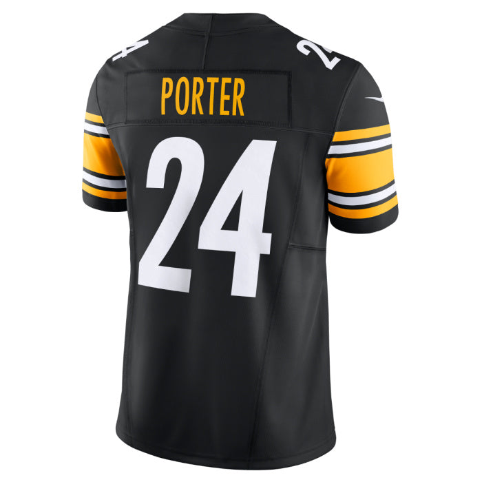 P.Steelers #24 Joey Porter Jr. Player Vapor F.U.S.E. Limited Black Stitched American Football Jerseys football jersey product view 1