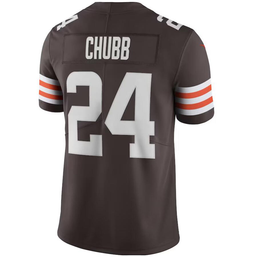 C.Browns #24 Nick Chubb Brown 1946 Collection Alternate Vapor Limited Football Jerseys football jersey product view 1