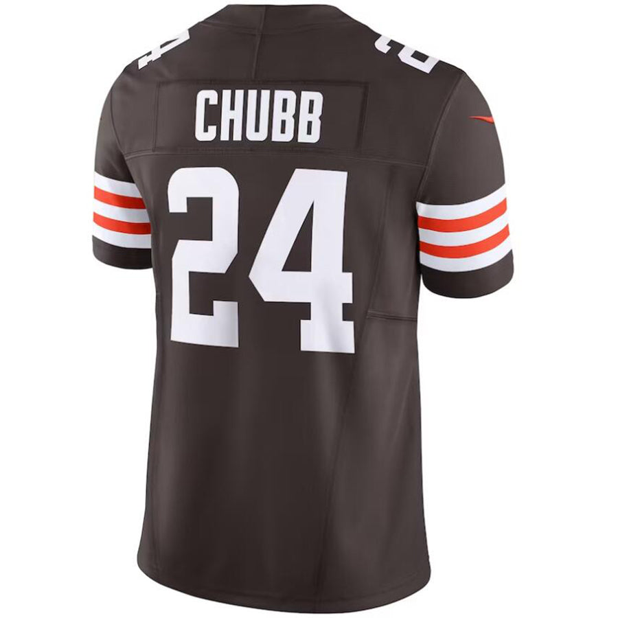 C.Browns #24 Nick Chubb Brown Vapor F.U.S.E. Limited Jersey American Stitched Football Jerseys football jersey product view 1
