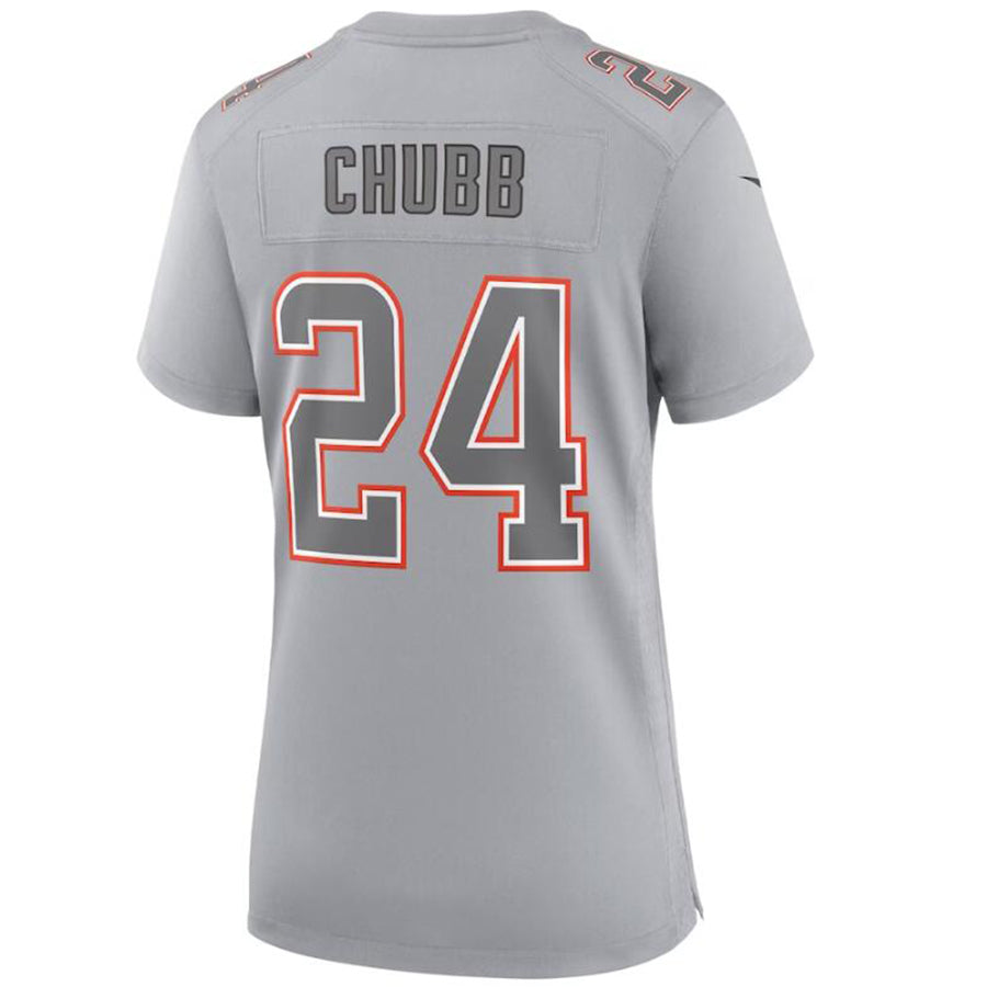 C.Browns #24 Nick Chubb Gray Stitched Player Game Football Jerseys football jersey product view 1