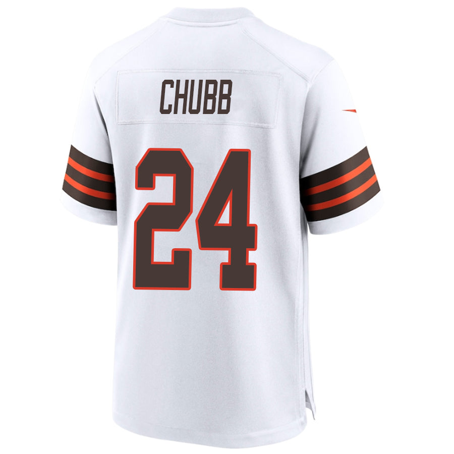 C.Browns #24 Nick Chubb Player White Alternate Game Stitched Football Jerseys football jersey product view 1