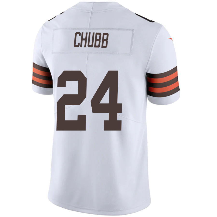 C.Browns #24 Nick Chubb White Player Vapor Limited Stitched Football Jerseys football jersey product view 1